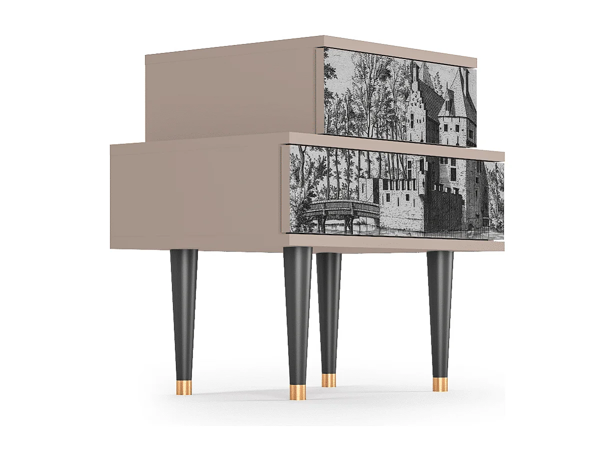 Table de nuit - 58х58х41 cm - NS1 - Castle by Breugel, Latte