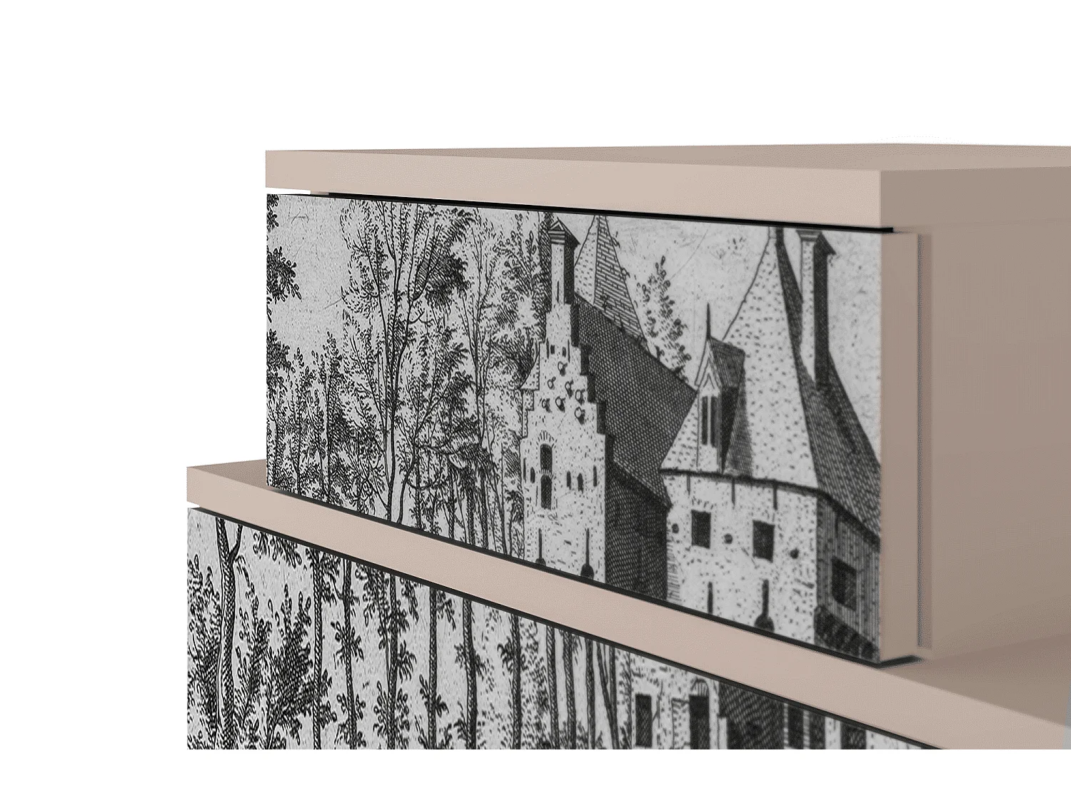 Table de nuit - 58х58х41 cm - NS1 - Castle by Breugel, Latte