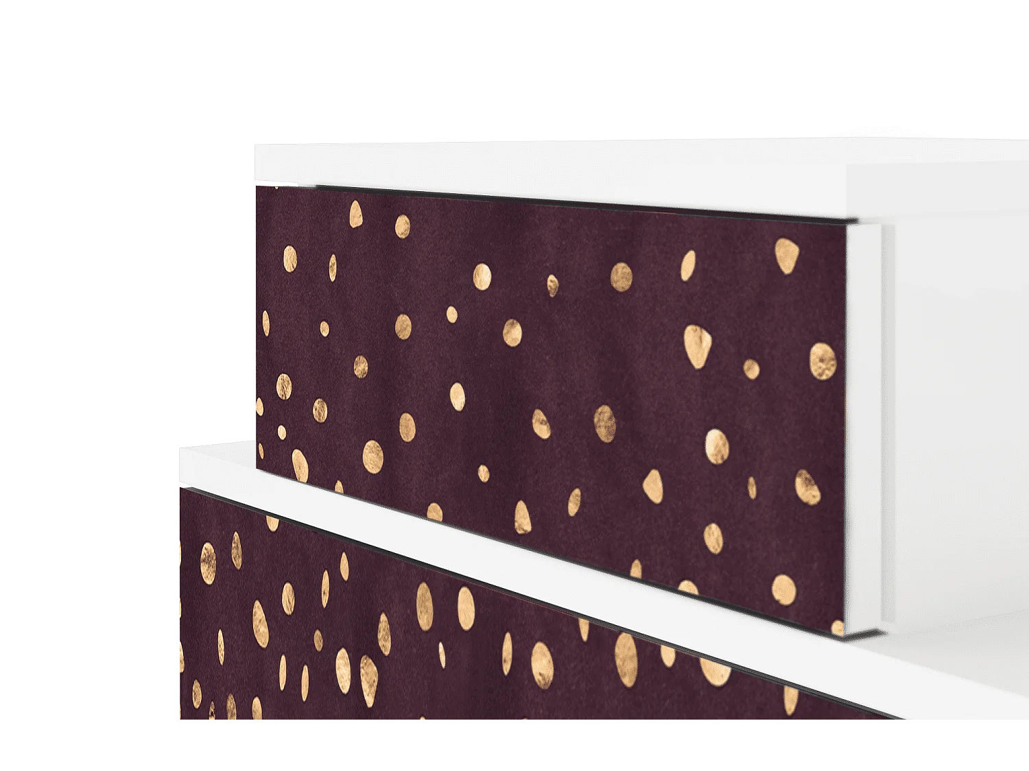 Mesita de noche - 58х58х41 cm - NS1 - Glowworms, Blanco