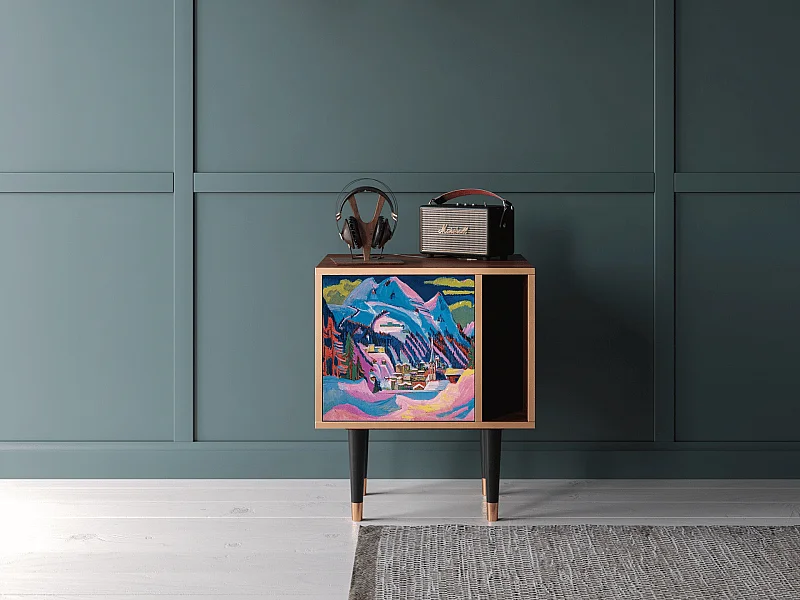 Table de nuit - 57х69х48 cm - S2 - Davos Winter, Noyer