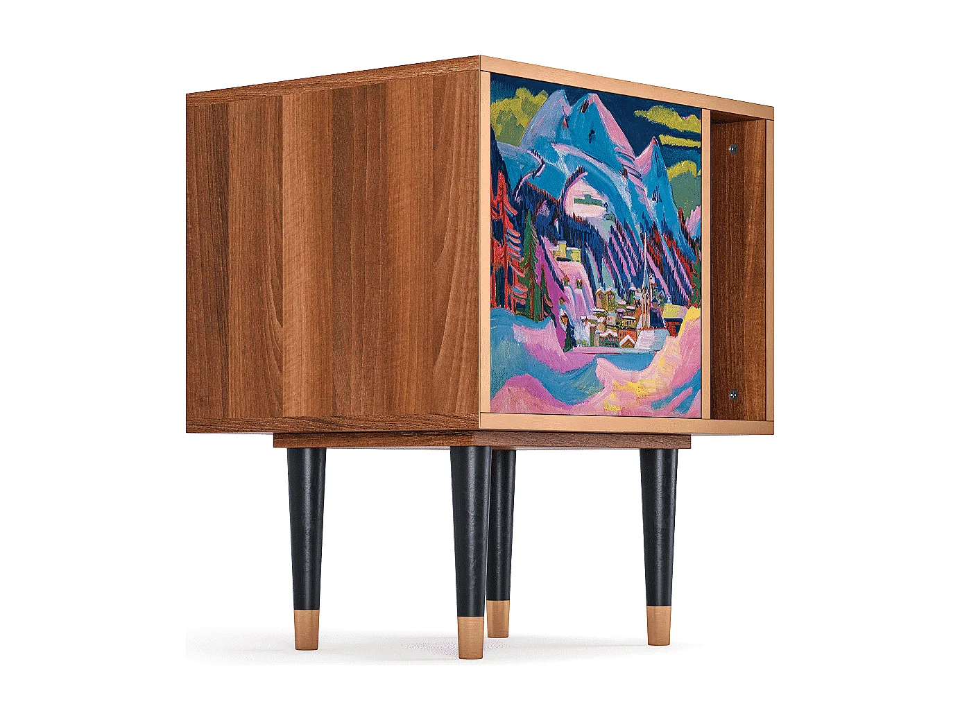 Table de nuit - 57х69х48 cm - S2 - Davos Winter, Noyer