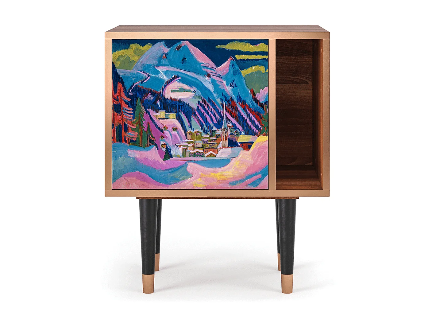 Table de nuit - 57х69х48 cm - S2 - Davos Winter, Noyer