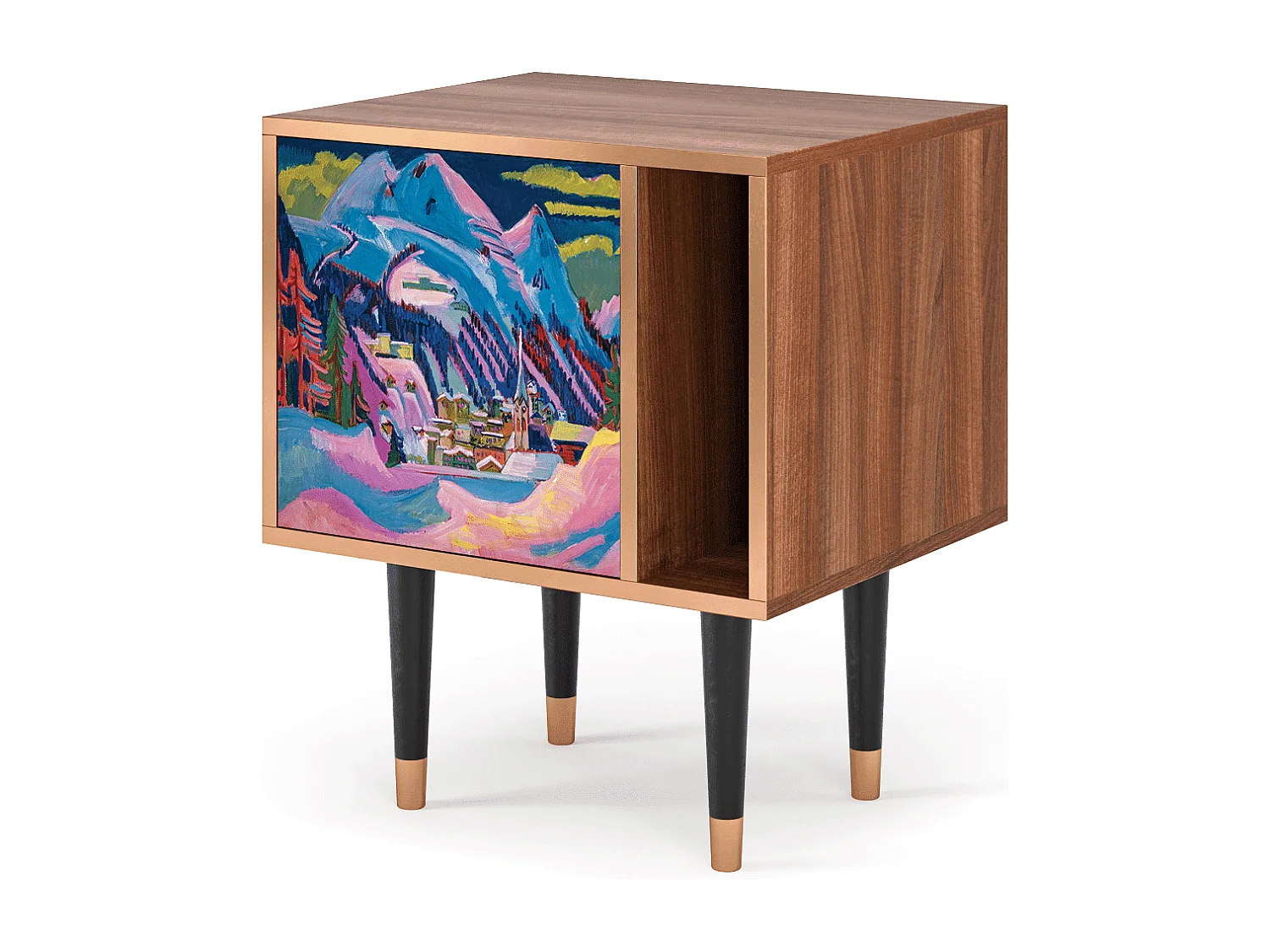 Table de nuit - 57х69х48 cm - S2 - Davos Winter, Noyer