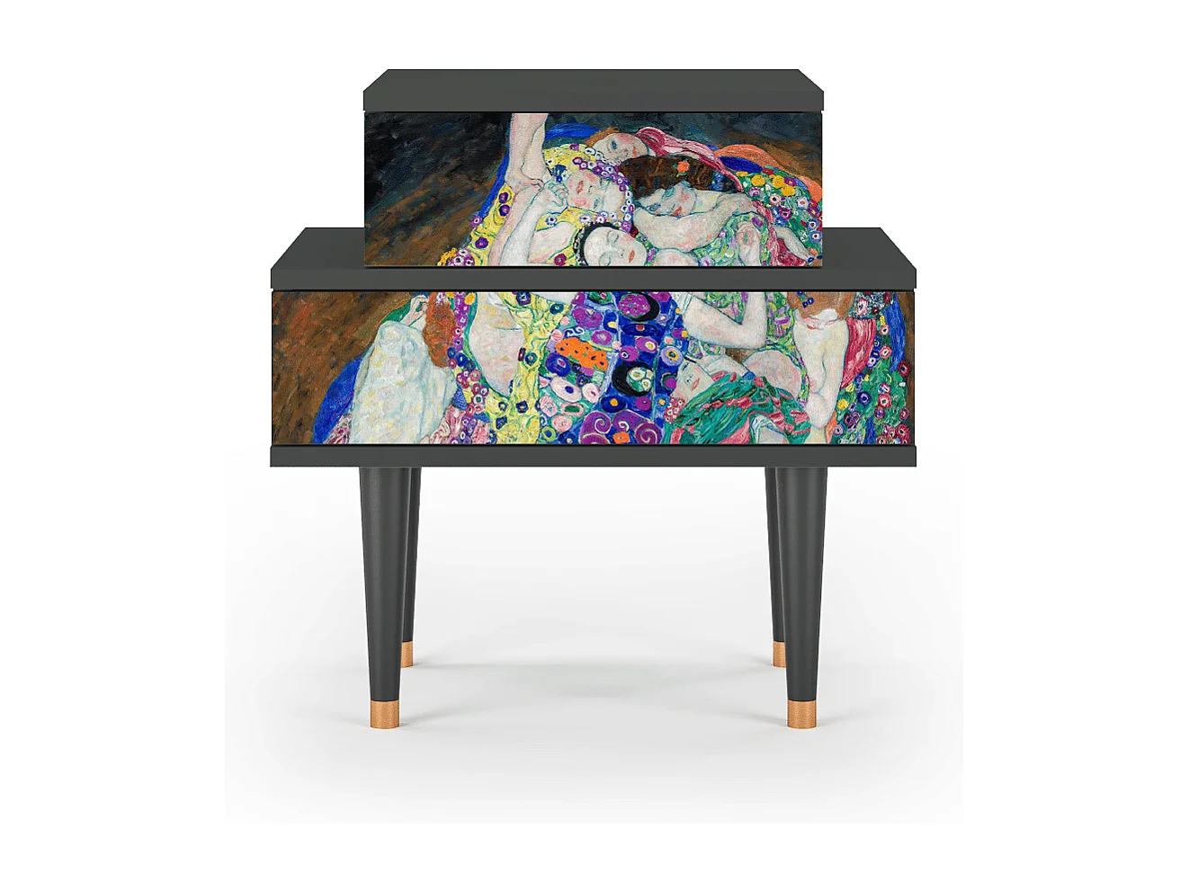 Nachttisch - 58х58х41 cm - NS1 - The Maiden by Klimt, Anthrazit