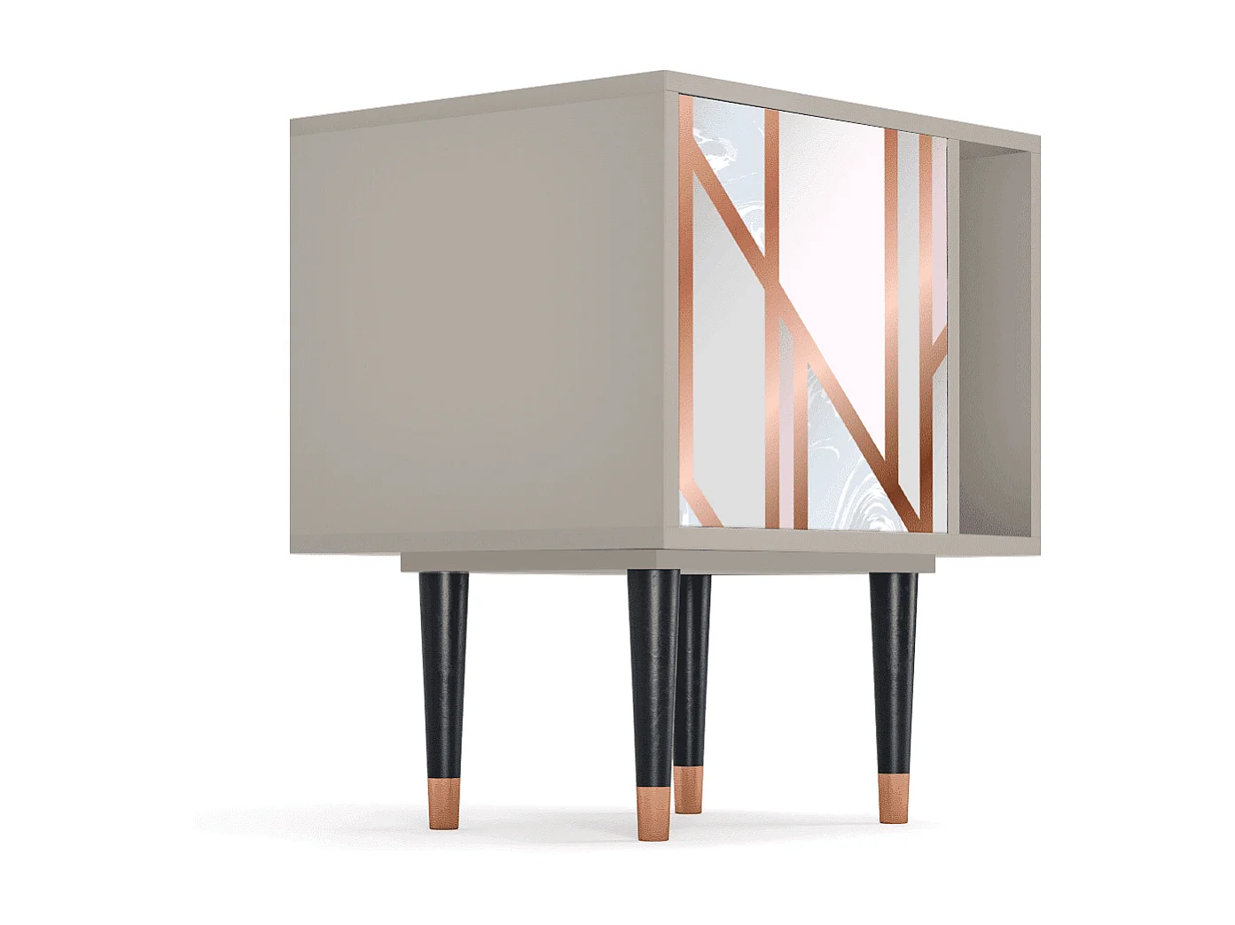 Stolik nocny - 57х69х48 cm - S2 - Champagne Story, Piaskowy