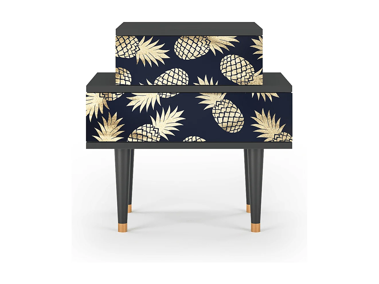 Table de nuit - 58х58х41 cm - NS1 - Sunny Pineaple, Anthracite