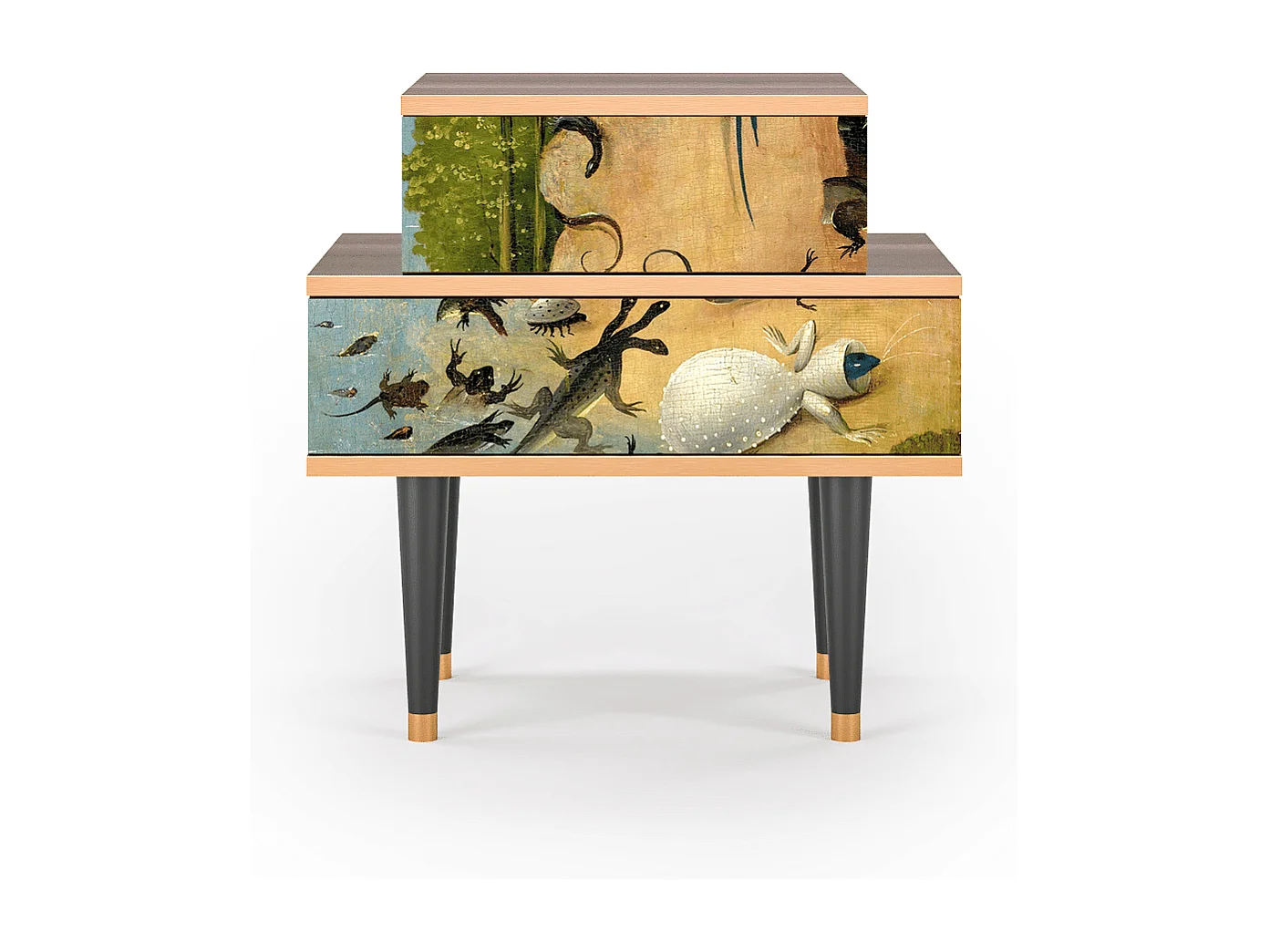 Stolik nocny - 58х58х41 cm - NS1 - The Garden by Bosch, Orzech