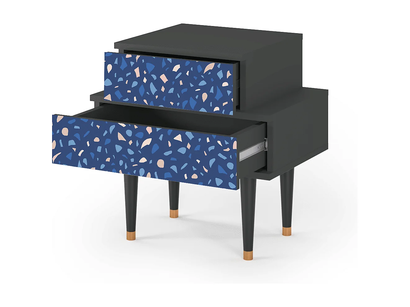 Table de nuit - 58х58х41 cm - NS1 - Soap Whirpool, Anthracite