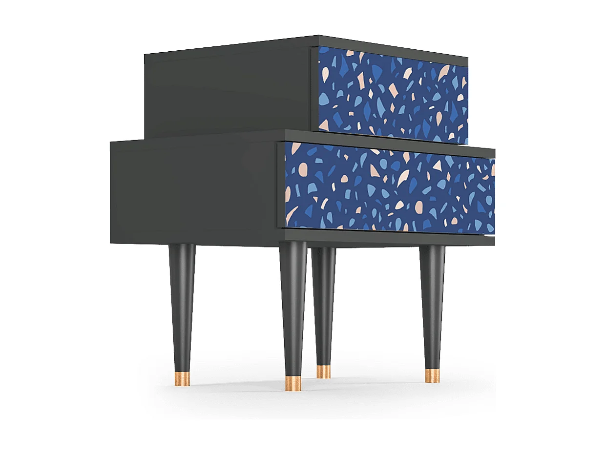 Stolik nocny - 58х58х41 cm - NS1 - Soap Whirpool, Antracyt