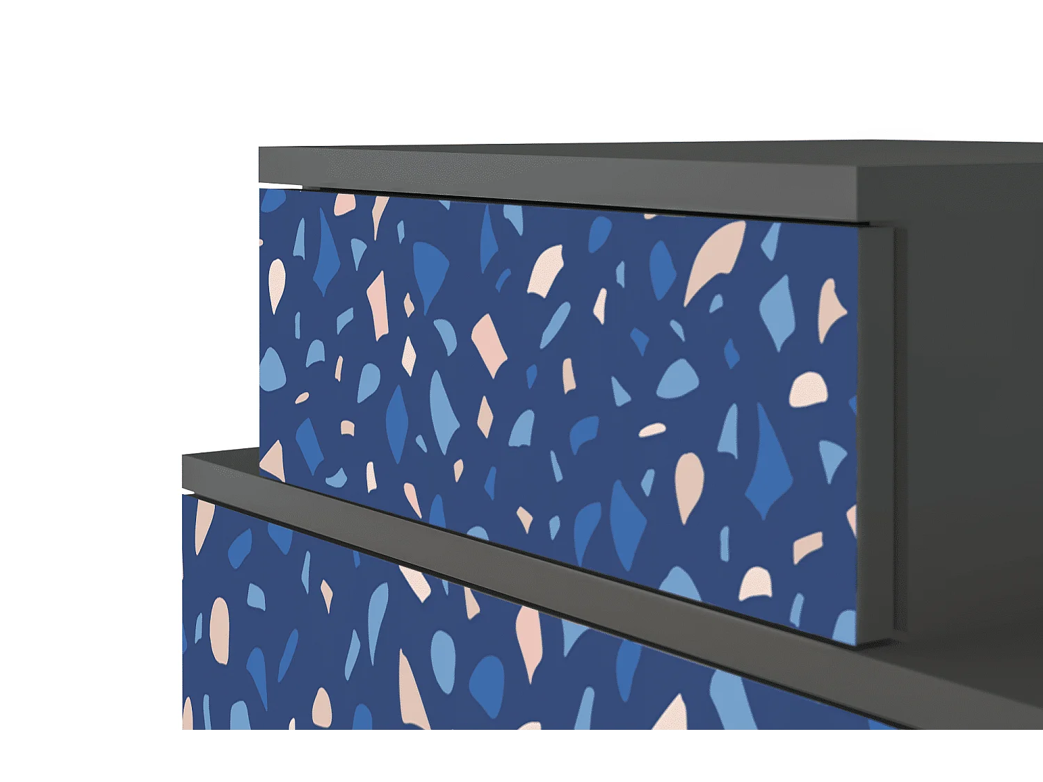 Stolik nocny - 58х58х41 cm - NS1 - Soap Whirpool, Antracyt