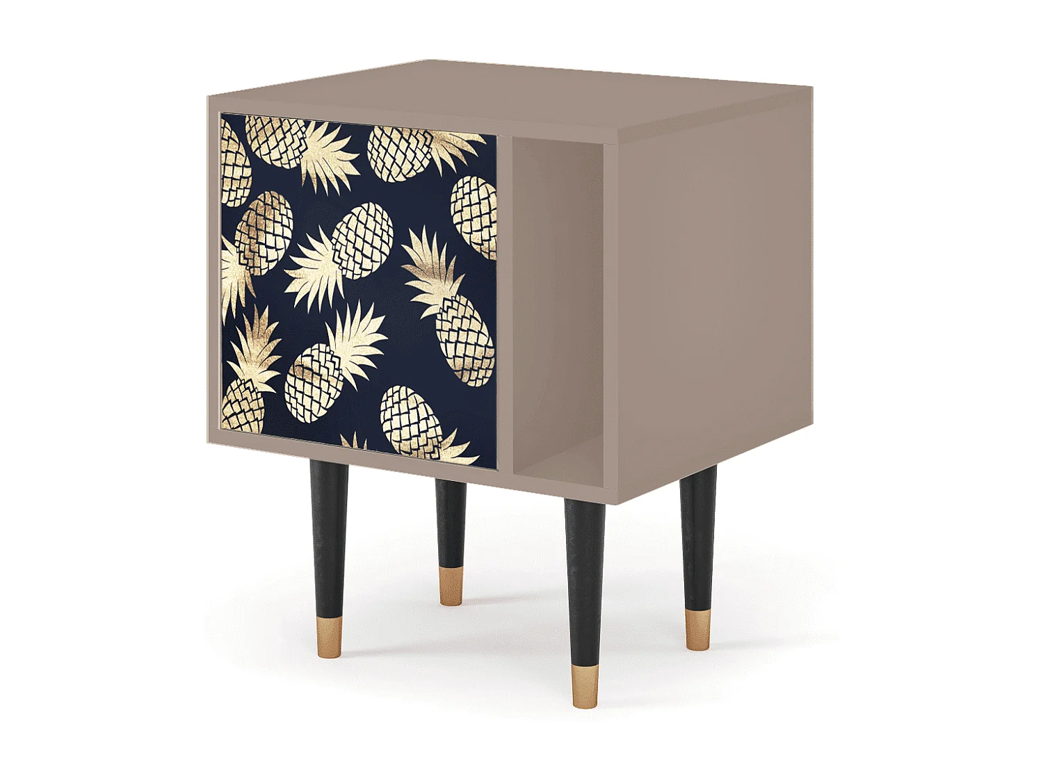 Stolik nocny - 57х69х48 cm - S2 - Sunny Pineaple, Latte