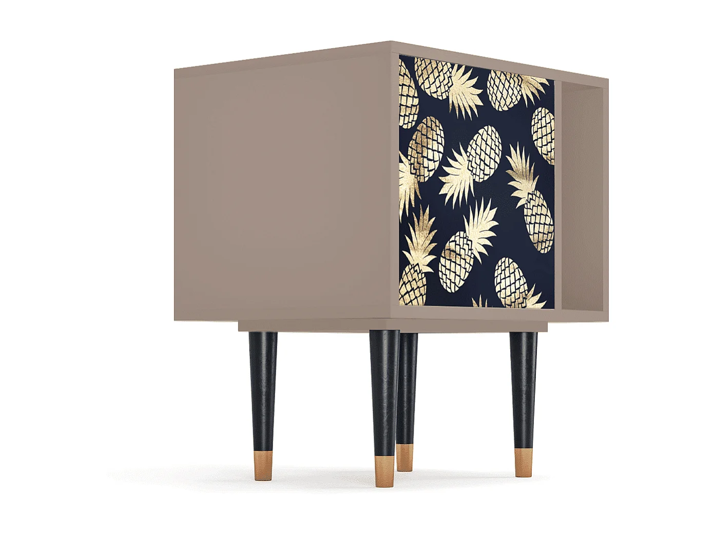Stolik nocny - 57х69х48 cm - S2 - Sunny Pineaple, Latte