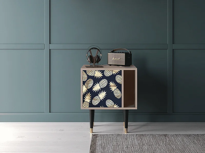 Stolik nocny - 57х69х48 cm - S2 - Sunny Pineaple, Latte