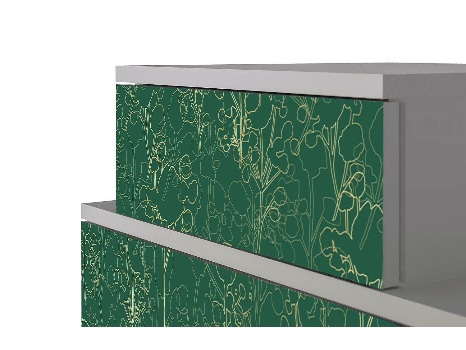 Table de nuit - 58х58х41 cm - NS1 - Emerald Forest, Gris