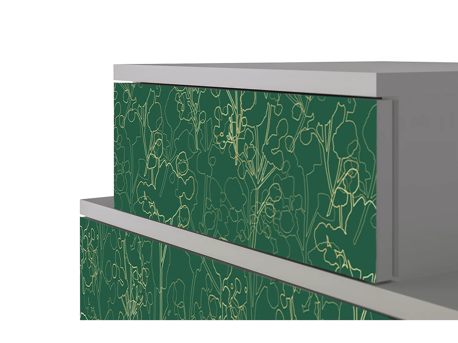 Comodino - 58х58х41 cm - NS1 - Emerald Forest, Grigio