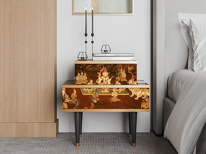 Table de nuit - 58х58х41 cm - NS1 - Malyavan, Noyer