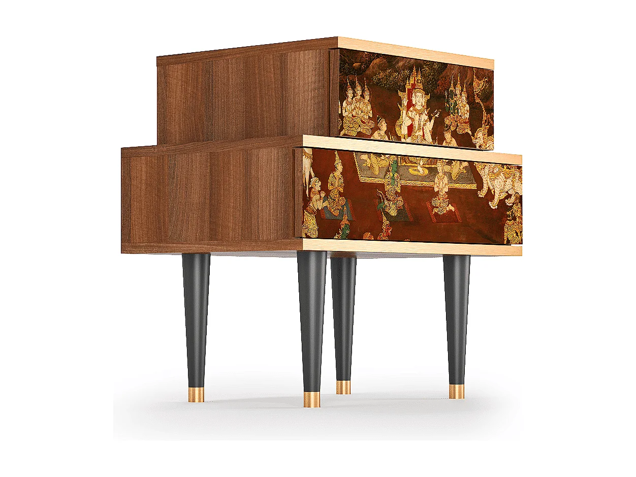 Table de nuit - 58х58х41 cm - NS1 - Malyavan, Noyer