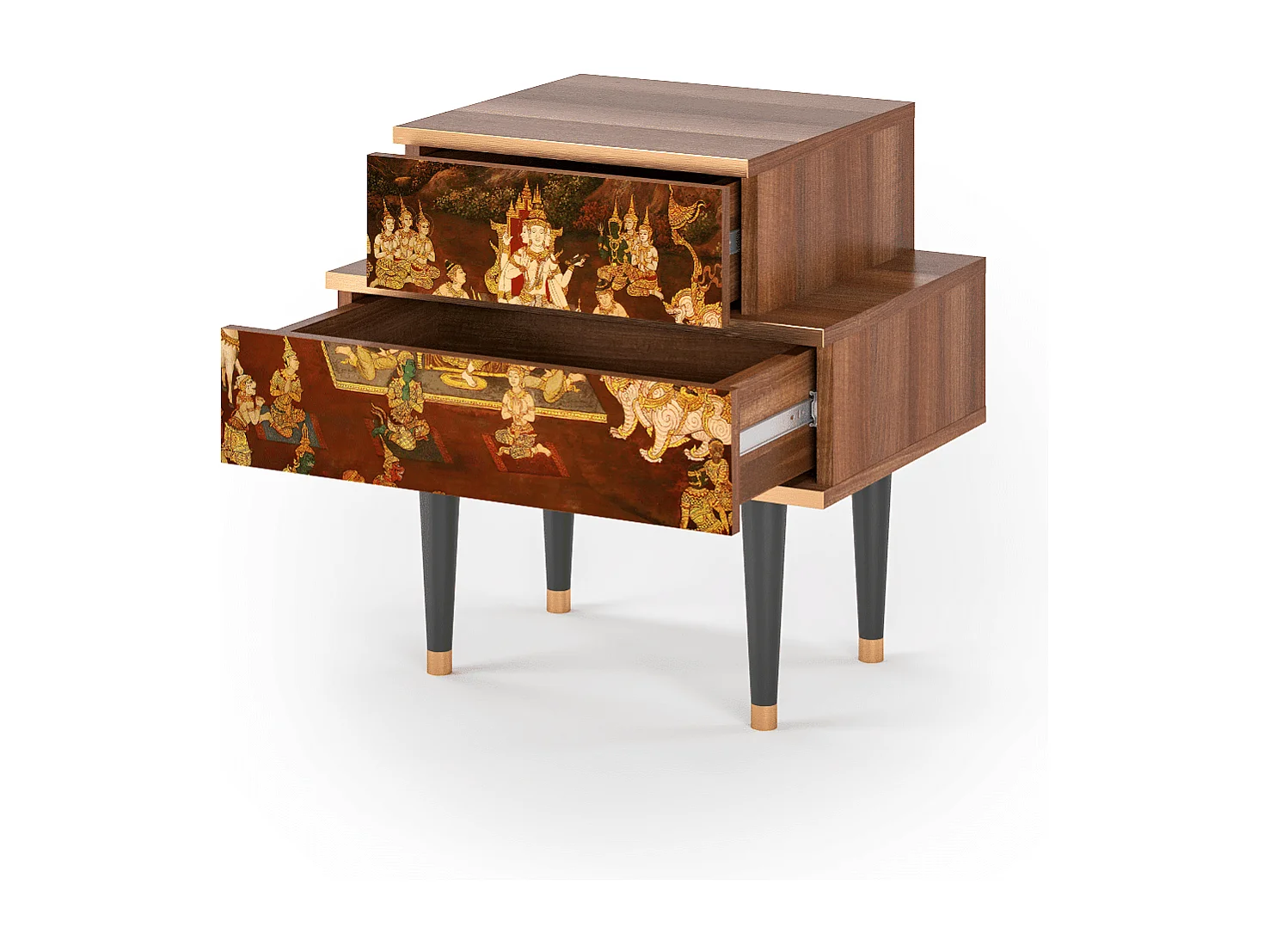 Table de nuit - 58х58х41 cm - NS1 - Malyavan, Noyer