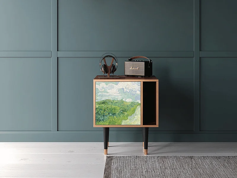 Table de nuit - 57х69х48 cm - S2 - Green Wheat Fields, Noyer