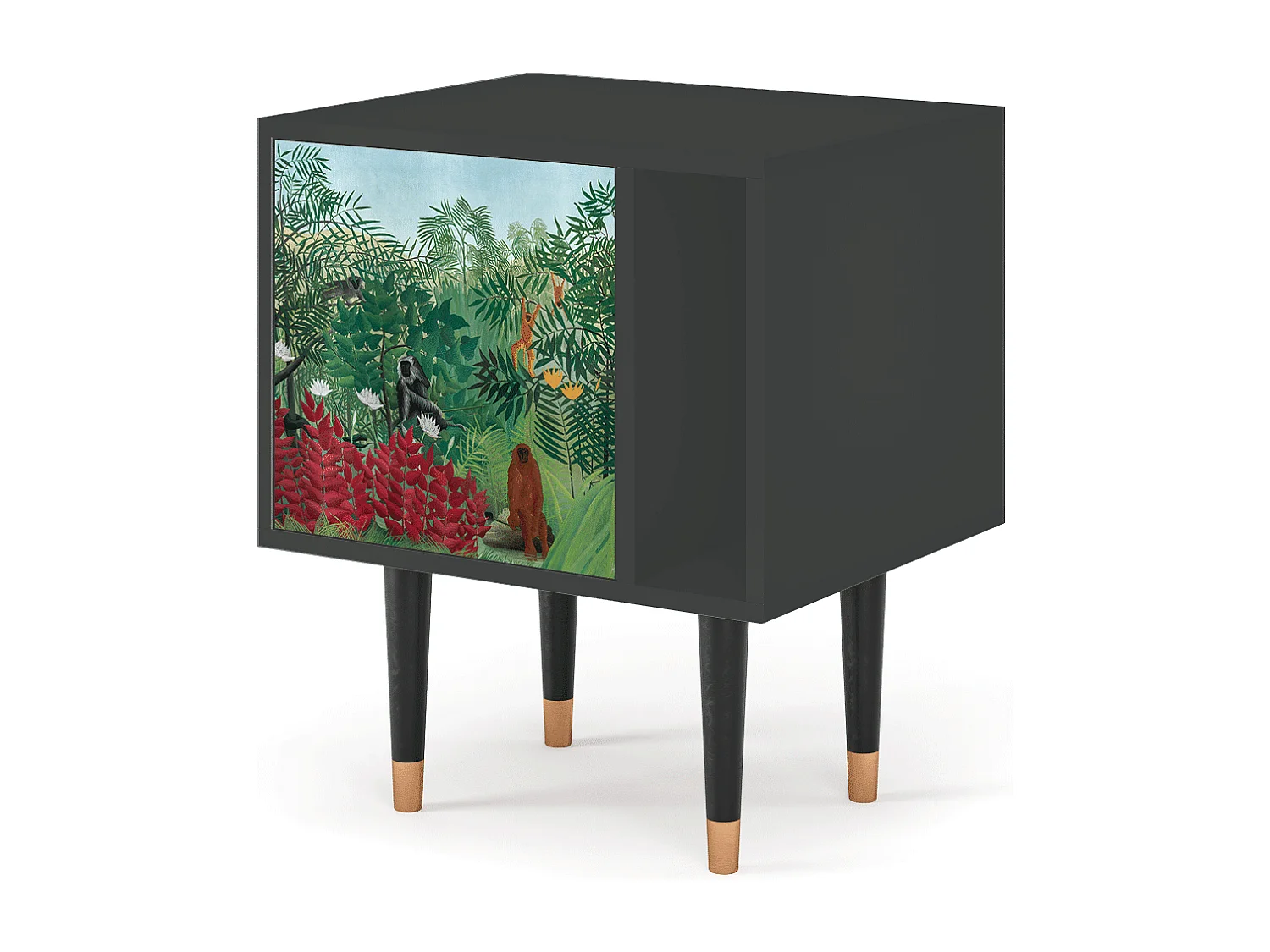 Mesita de noche - 57х69х48 cm - S2 - Jungles in Paris, Antracita