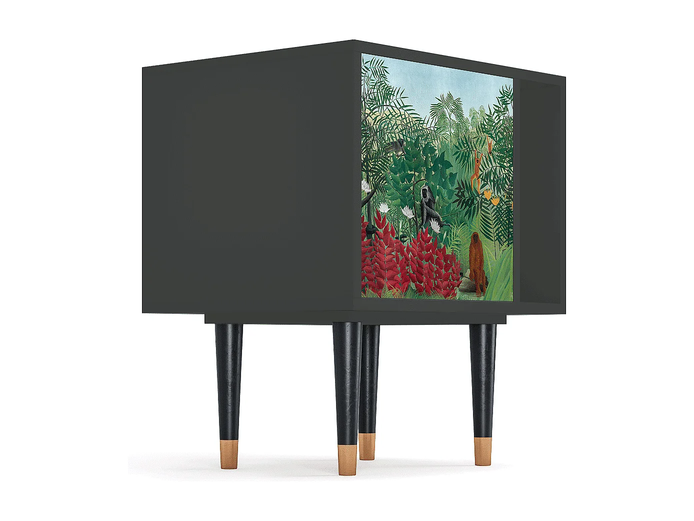 Table de nuit - 57х69х48 cm - S2 - Jungles in Paris, Anthracite