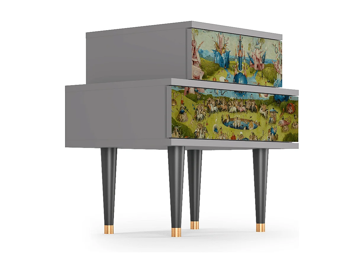 Comodino - 58х58х41 cm - NS1 - The Garden 2 by Bosch, Grigio