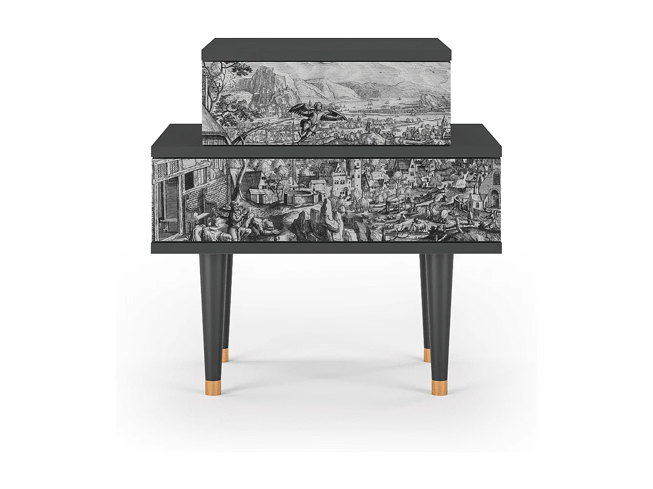 Table de nuit - 58х58х41 cm - NS1 - Departure, Anthracite