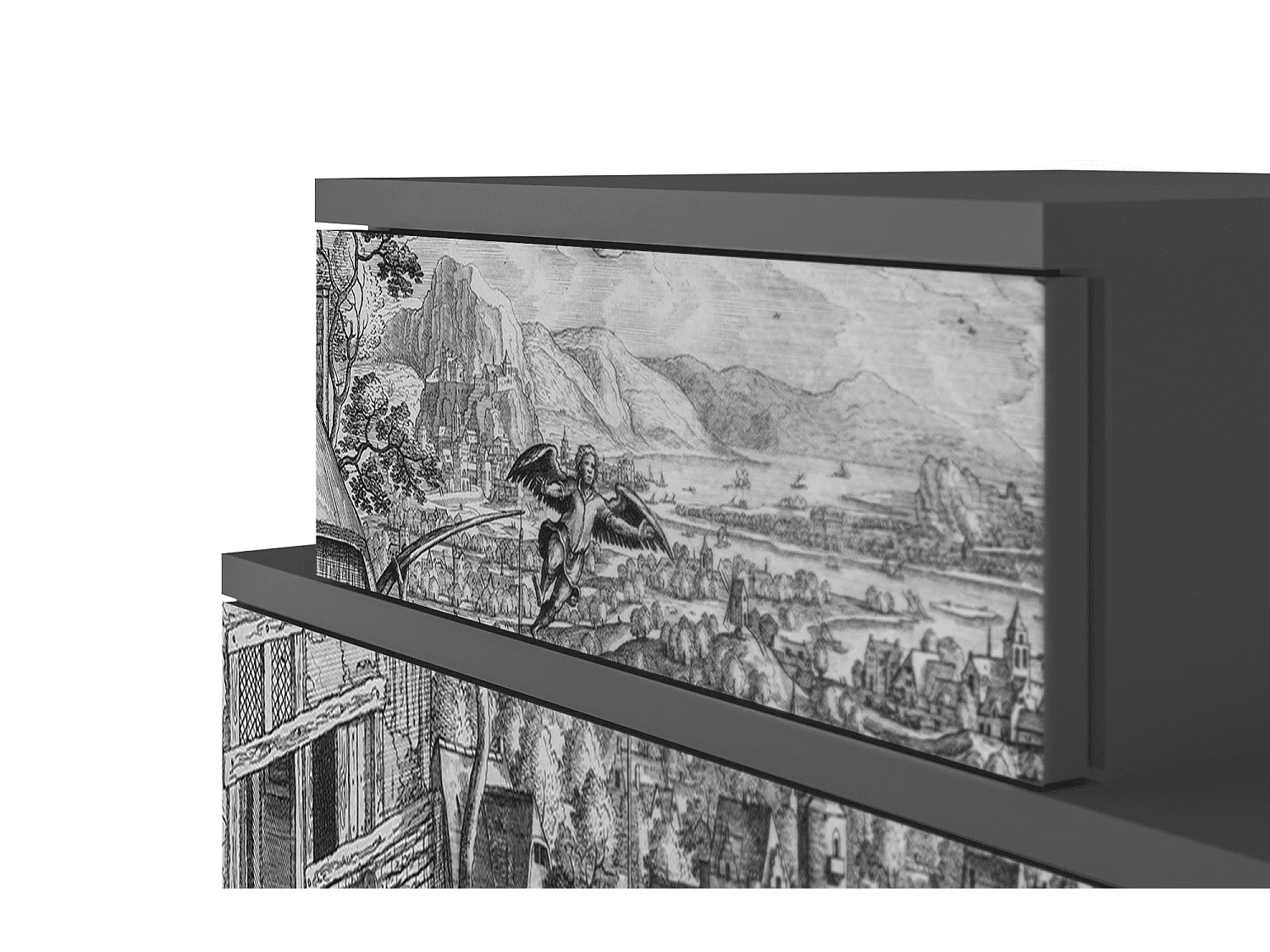 Table de nuit - 58х58х41 cm - NS1 - Departure, Anthracite