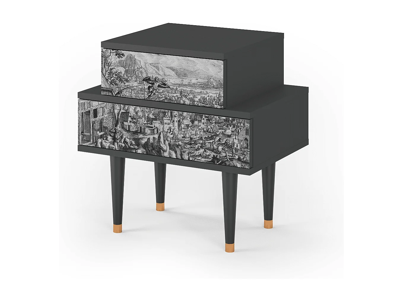 Nachtkastje - 58х58х41 cm - NS1 - Departure, Antraciet