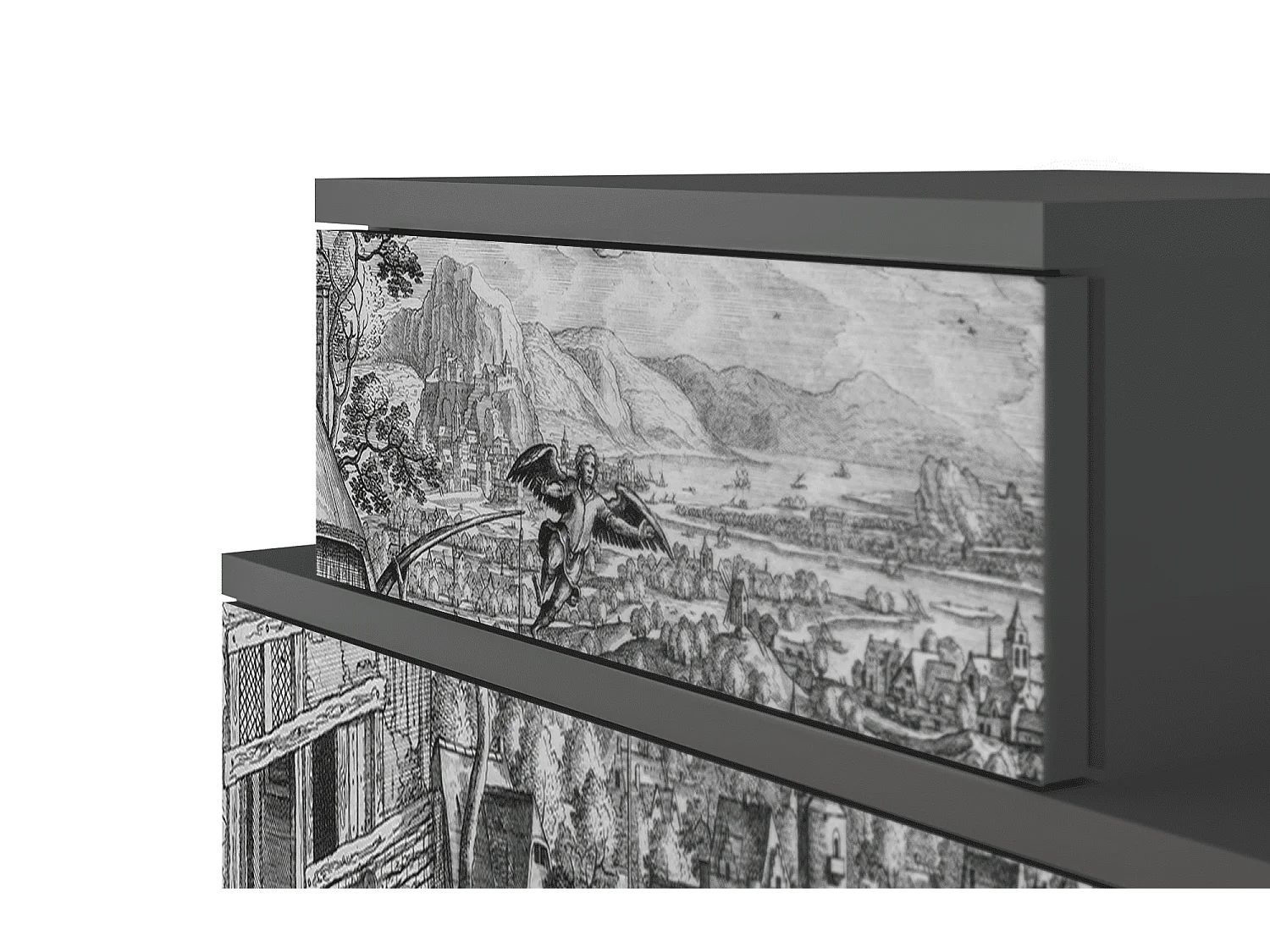 Nachtkastje - 58х58х41 cm - NS1 - Departure, Antraciet