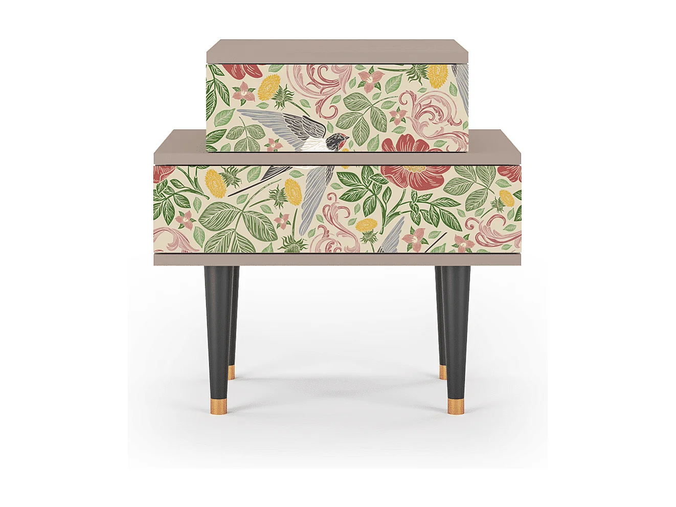 Table de nuit - 58х58х41 cm - NS1 - Spring Swallow, Latte