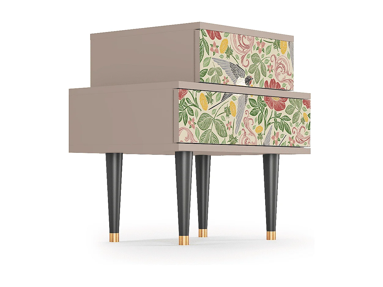 Table de nuit - 58х58х41 cm - NS1 - Spring Swallow, Latte