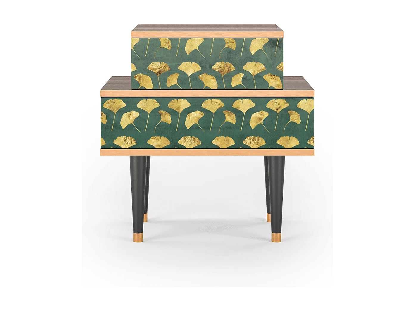 Table de nuit - 58х58х41 cm - NS1 - Gingko leaves, Noyer