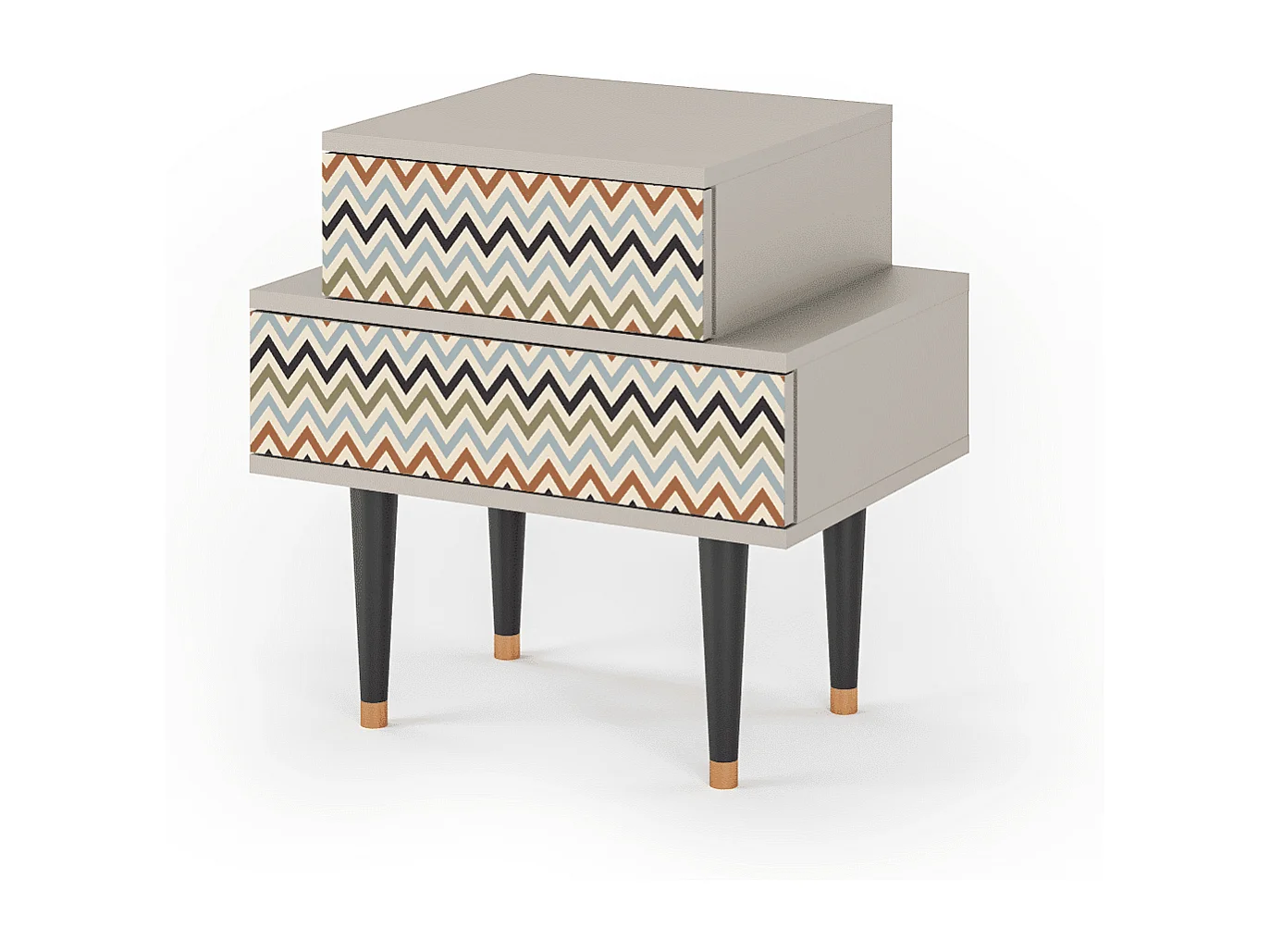 Nachtkastje - 58х58х41 cm - NS1 - Bright Ripple, Zand