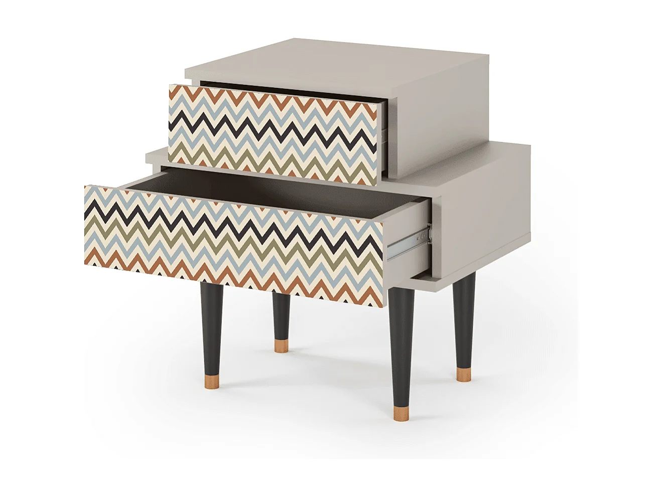 Nachtkastje - 58х58х41 cm - NS1 - Bright Ripple, Zand