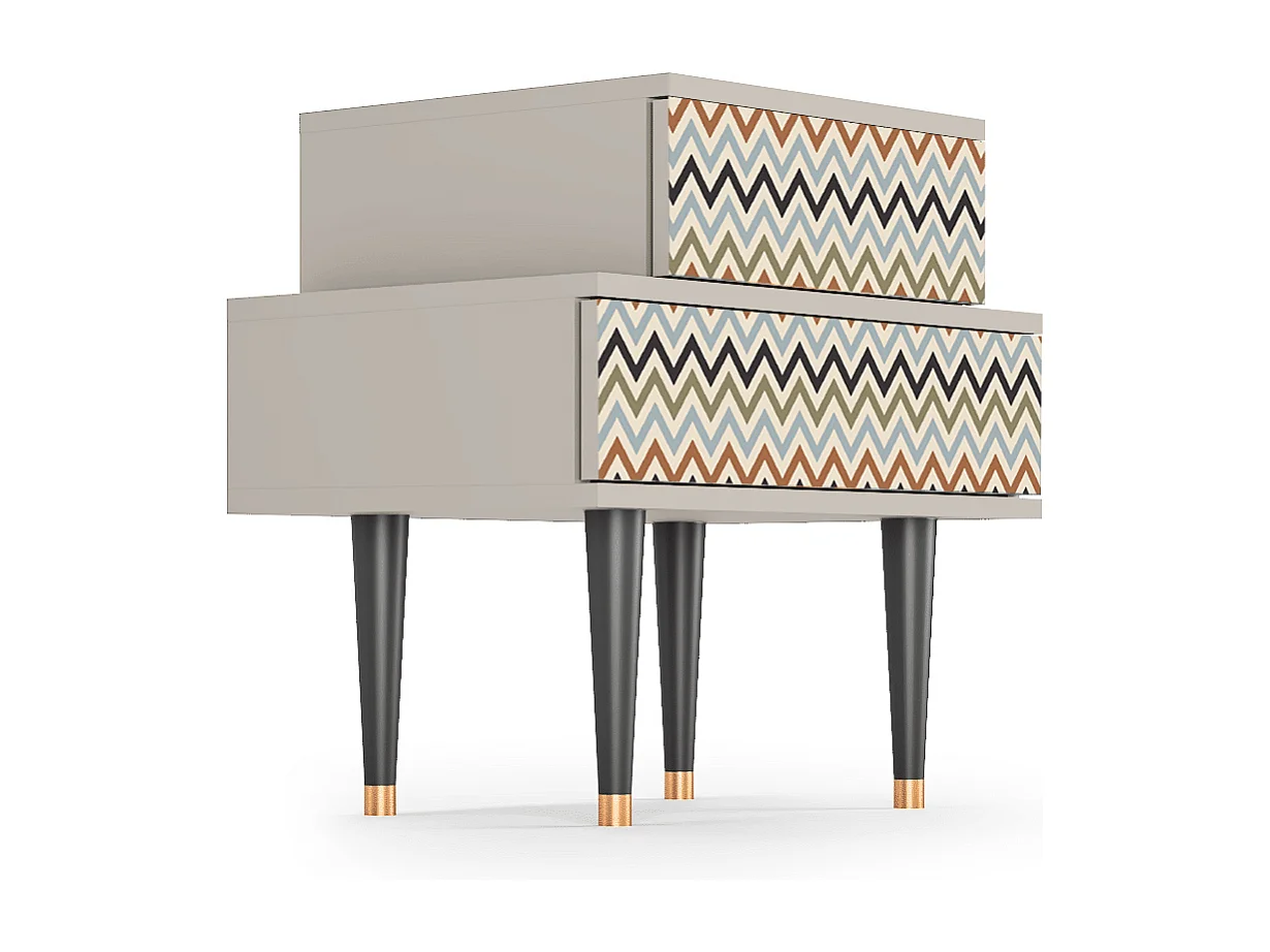 Table de nuit - 58х58х41 cm - NS1 - Bright Ripple, Sable