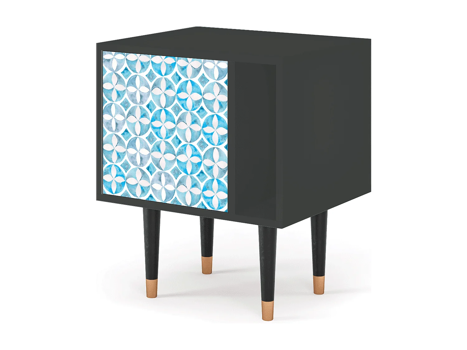 Stolik nocny - 57х69х48 cm - S2 - Porto Mood, Antracyt