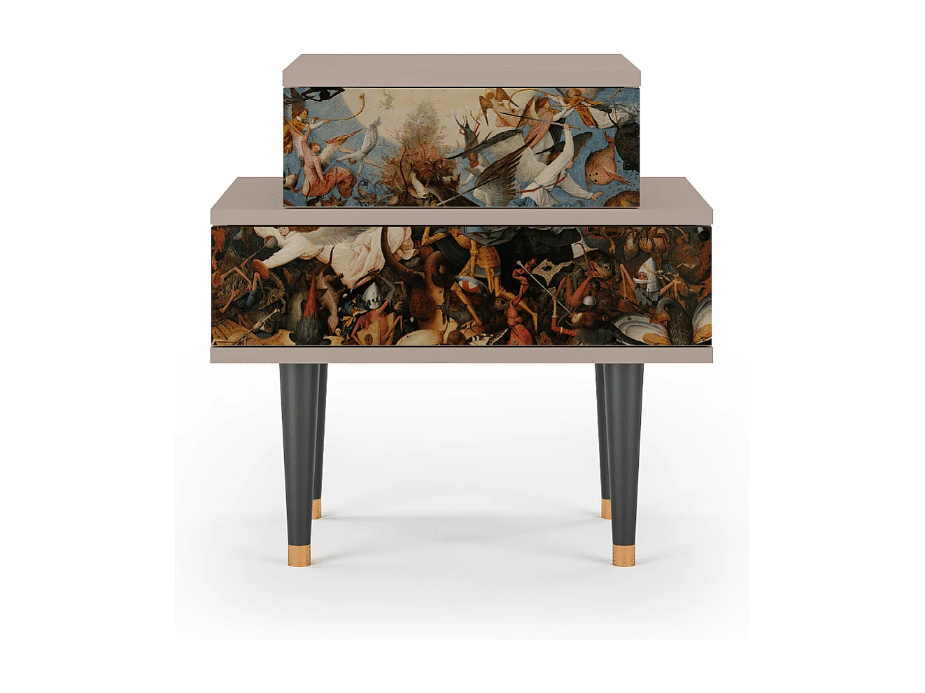 Stolik nocny - 58х58х41 cm - NS1 - The Fall, Latte