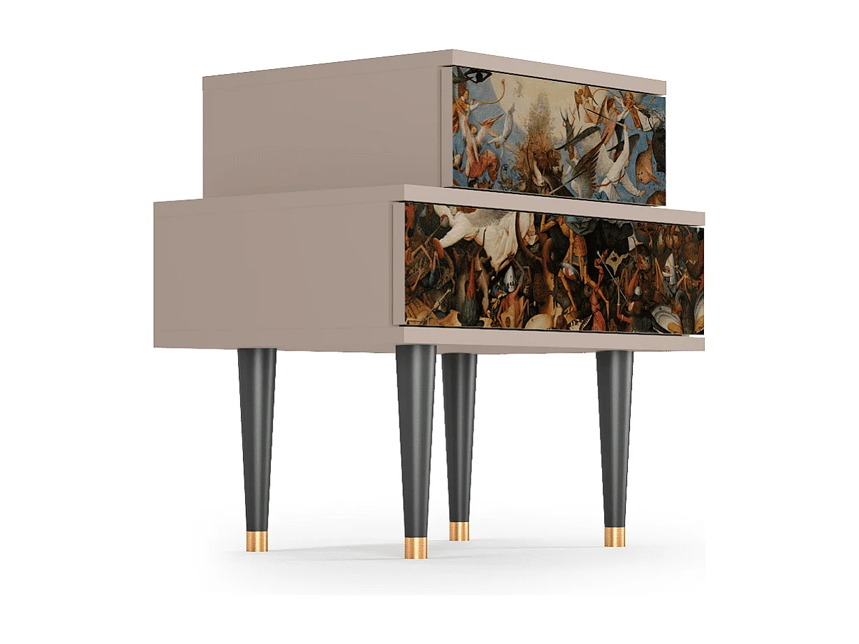 Stolik nocny - 58х58х41 cm - NS1 - The Fall, Latte