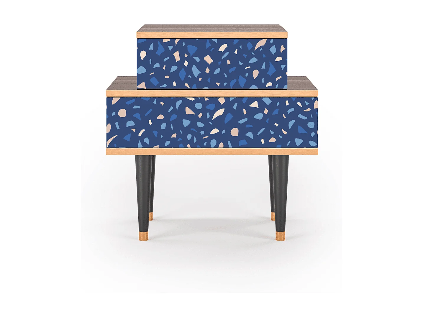 Table de nuit - 58х58х41 cm - NS1 - Soap Whirpool, Noyer