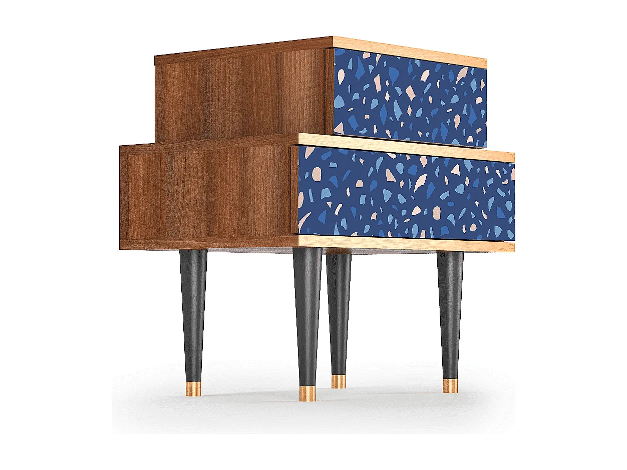 Table de nuit - 58х58х41 cm - NS1 - Soap Whirpool, Noyer