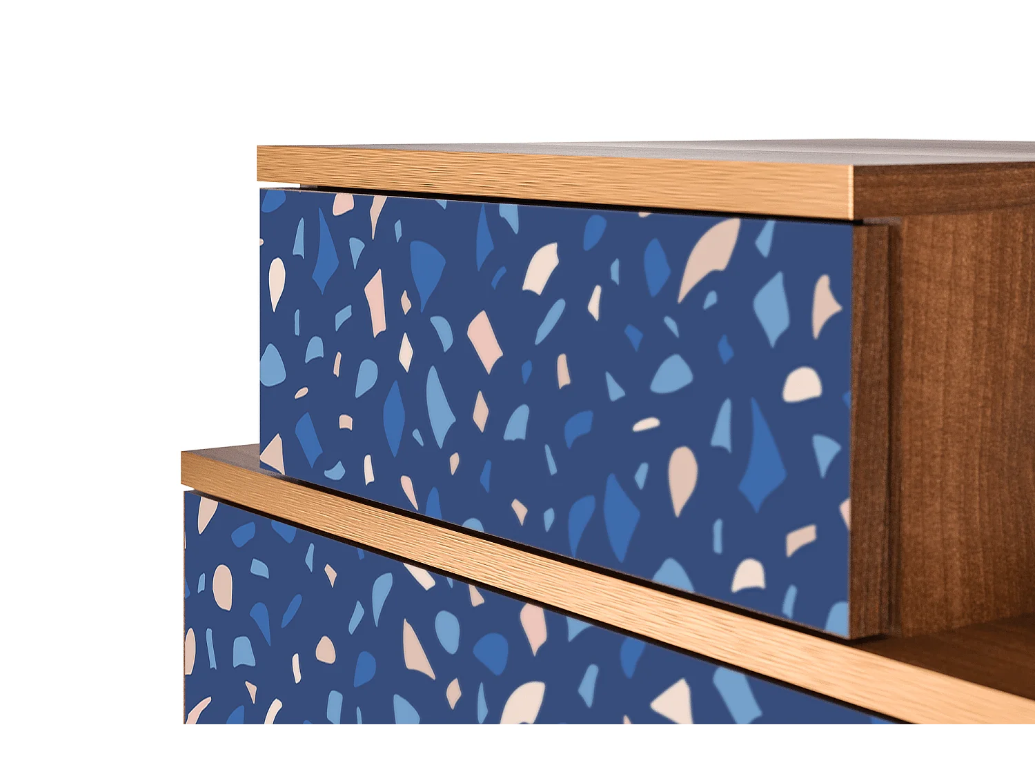 Stolik nocny - 58х58х41 cm - NS1 - Soap Whirpool, Orzech