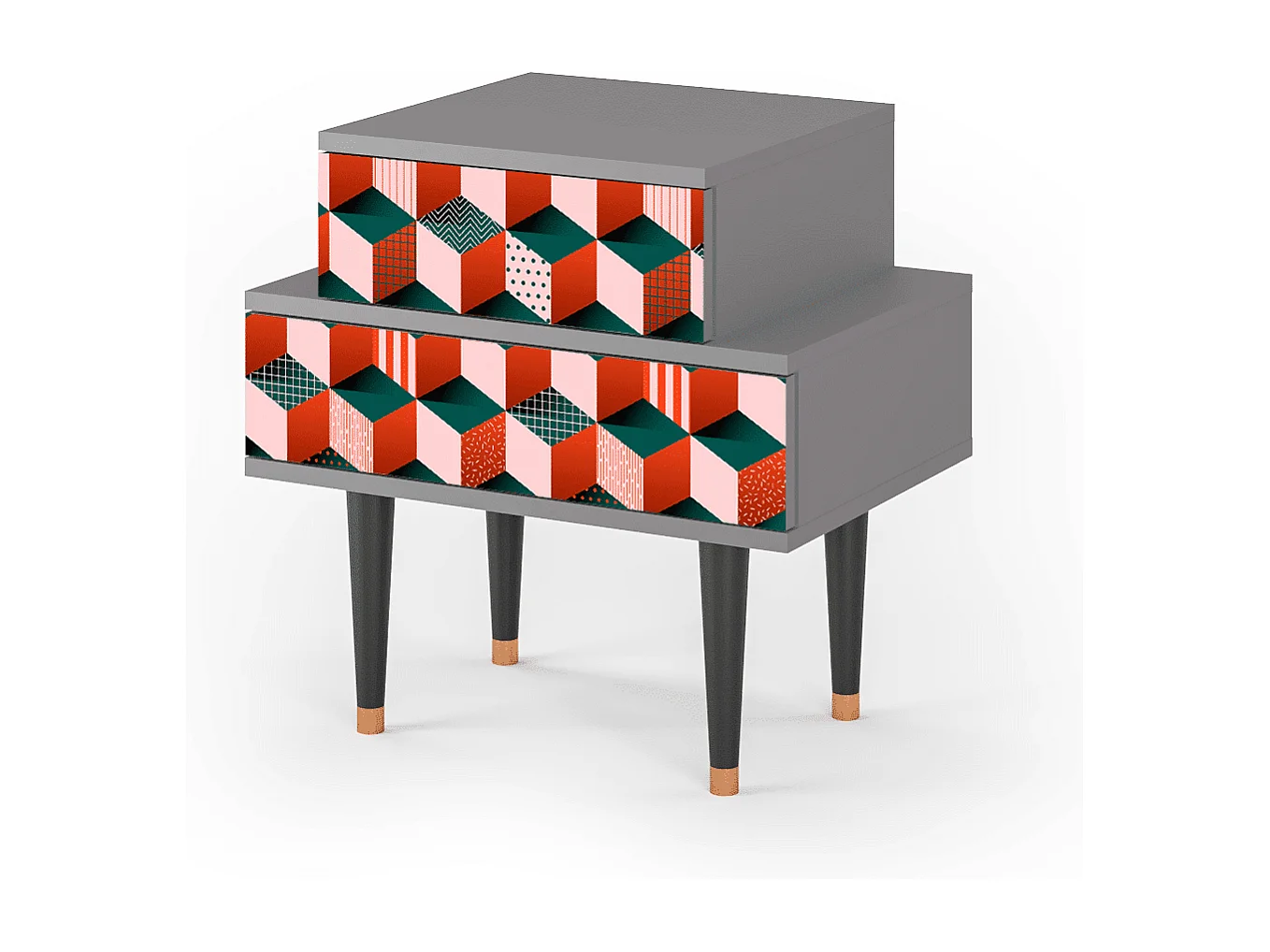 Table de nuit - 58х58х41 cm - NS1 - Pepsi-Cola, Gris