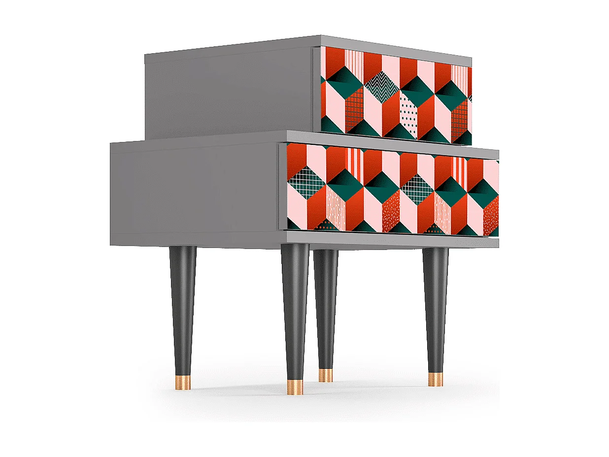 Table de nuit - 58х58х41 cm - NS1 - Pepsi-Cola, Gris