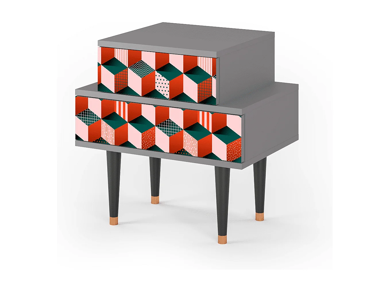 Table de nuit - 58х58х41 cm - NS1 - Pepsi-Cola, Gris