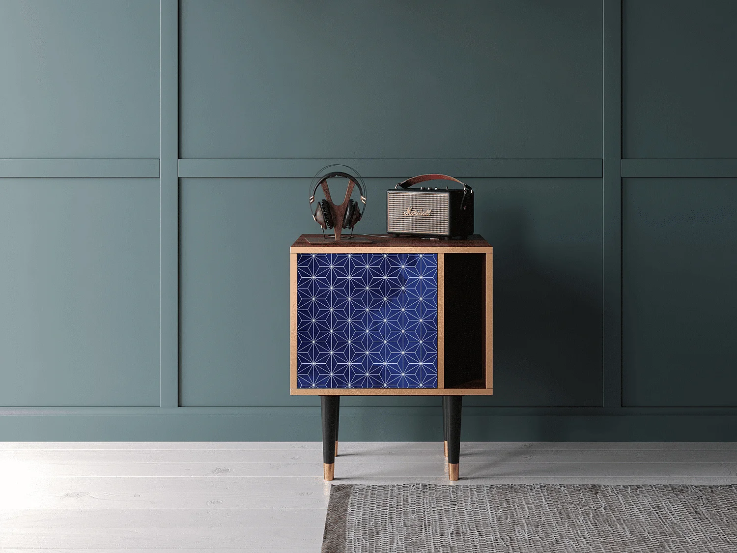 Table de nuit - 57х69х48 cm - S2 - Milky Way, Noyer