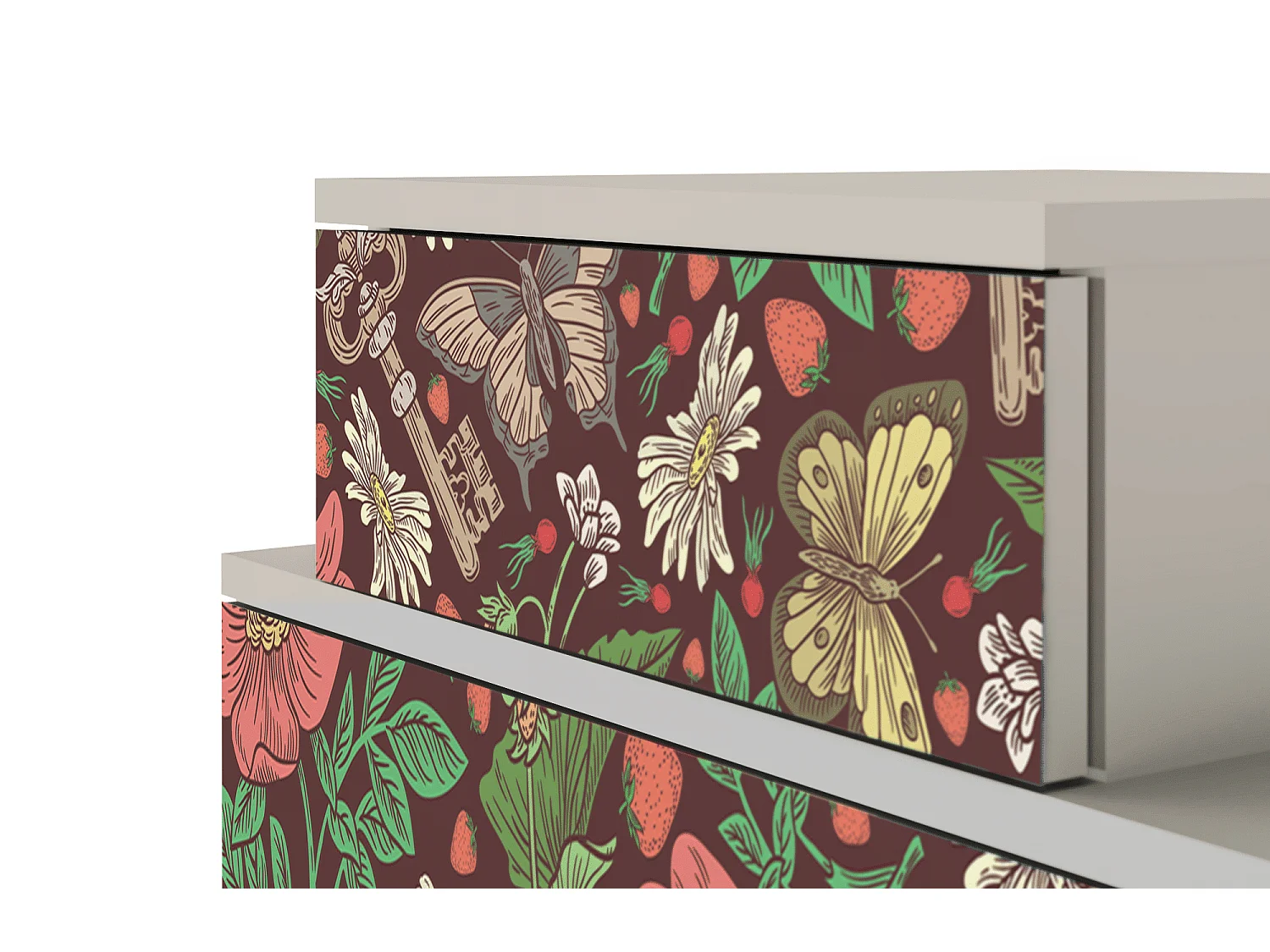 Table de nuit - 58х58х41 cm - NS1 - Alice in Wonderland, Sable