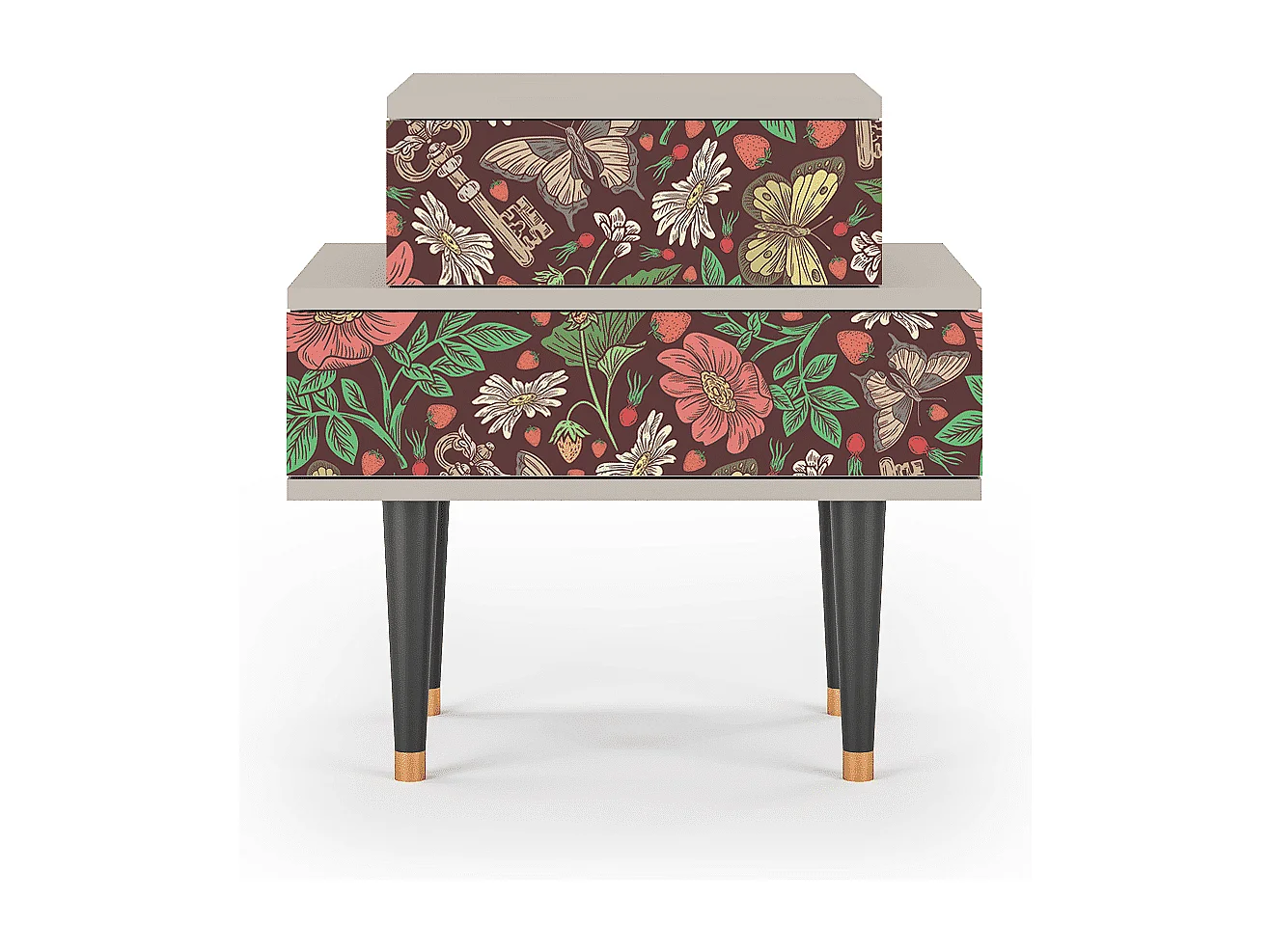 Table de nuit - 58х58х41 cm - NS1 - Alice in Wonderland, Sable