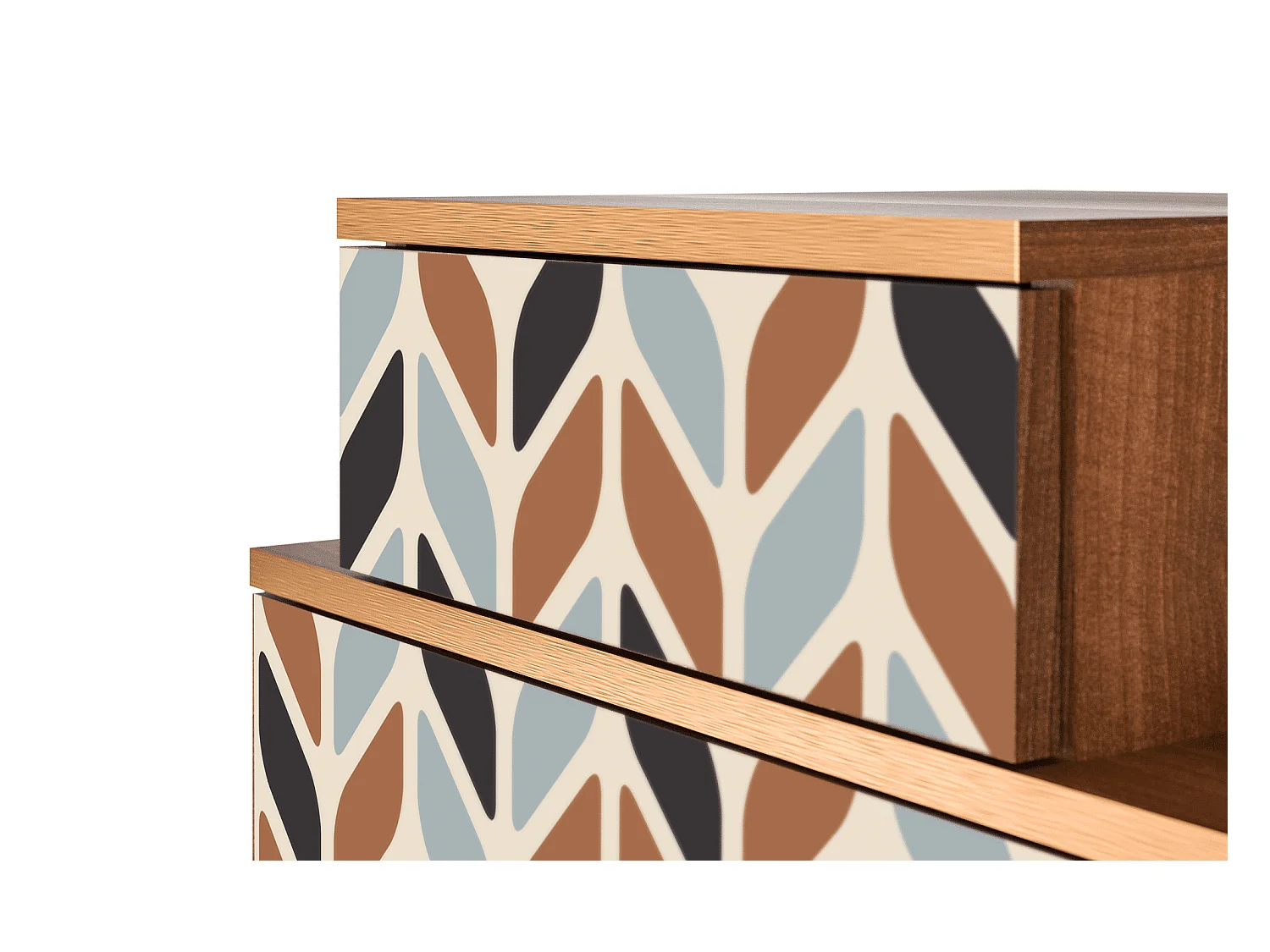 Table de nuit - 58х58х41 cm - NS1 - Beige Laure, Noyer