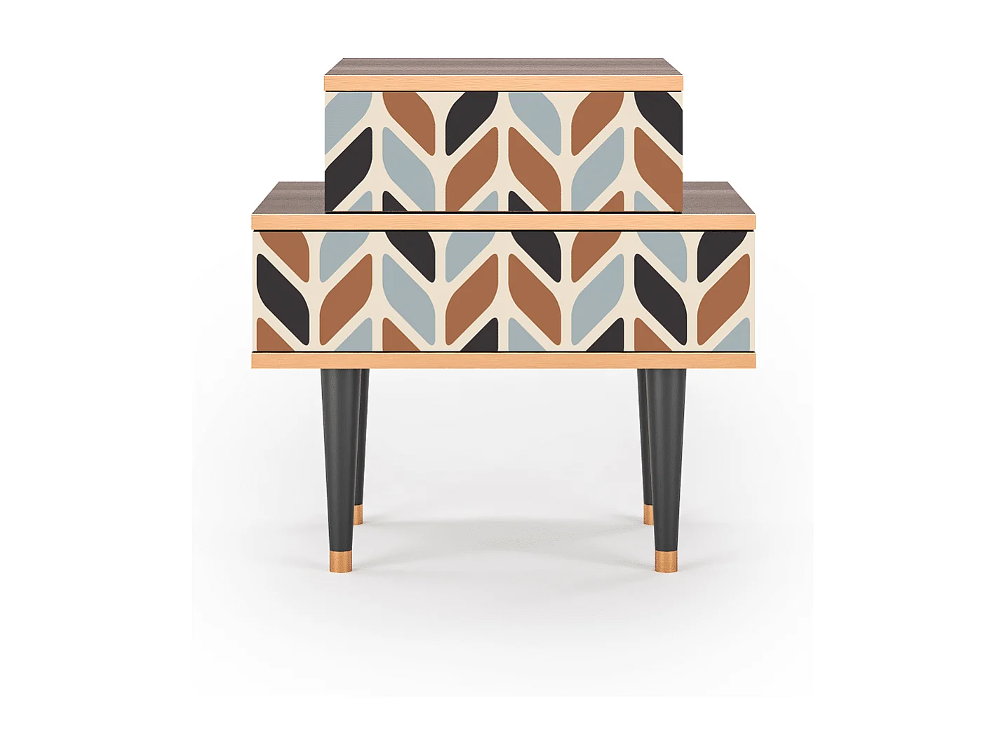 Nachtkastje - 58х58х41 cm - NS1 - Beige Laure, Walnoot